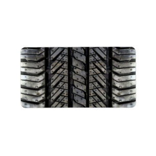 Etiqueta Textura de automoción estilo neumático de caucho