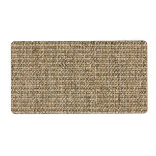 Etiqueta Textura de Burlap
