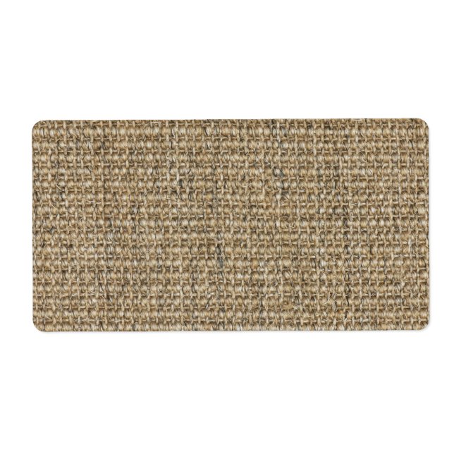 Etiqueta Textura de Burlap (Frente)
