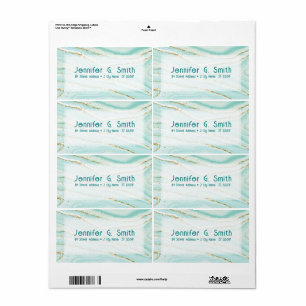 Etiqueta Textura de mármol líquido verde pastel