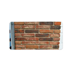 Etiqueta Textura de pared de ladrillo rojo envejecida