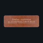 Etiqueta Textura de terracota naranja rustico boho verano<br><div class="desc">Etiquetas de dirección de tonos de terracota</div>