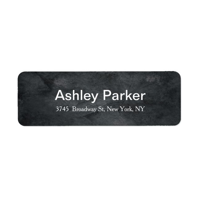 Etiqueta Textura Gris Moderna Elegante Elegante De Moda (Frente)