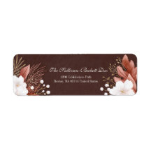 Textura Marrón Mocha Flor Blanca Hoja