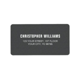 Etiqueta Textura Masculina Moderna Elegante Gris Blanco