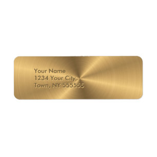 Etiqueta Textura radial metálica personalizada del oro