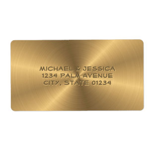 Etiqueta Textura radial metálica personalizada del oro