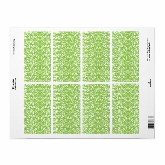 Etiqueta Textura Verde Lima Grunge (Hoja Entera)