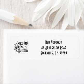 Etiqueta The Lord is My Strength Scripture Address Labels