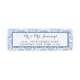 Etiqueta The Modern Paisley Wedding Collection - Blue
