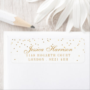 Etiqueta The Vintage Glam Gold Confetti Wedding Collection