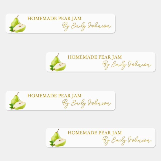 Etiqueta Thin de Jam Pear casera (Grupo)