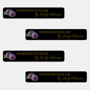 Etiqueta Thin de Plum Jam casera