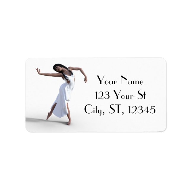 Etiqueta Thunder_Cove de bailarina de vestir blanco (Frente)
