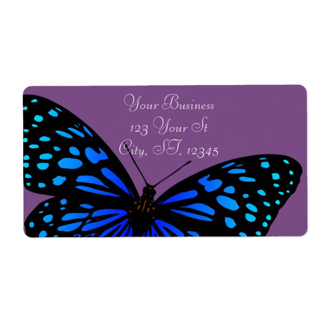 Etiqueta Thunder_Cove de mariposa azul (Frente)