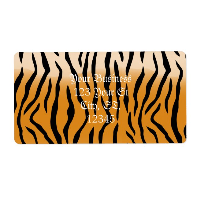 Etiqueta Thunder_Cove del patrón de bandas de tigre (Frente)