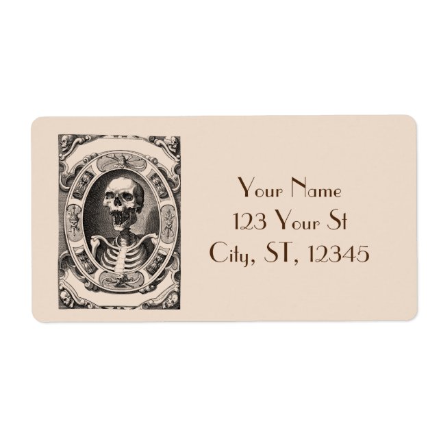 Etiqueta Thunder_Cove, flamante cráneo humano (Frente)