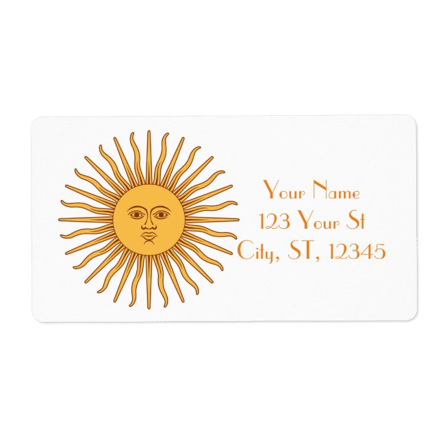 Etiqueta Thunder_Cove, Ilustracion de arte de Sun face (Frente)