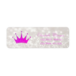 Etiqueta Tiara Glitter Moderno Femenino y Elegante