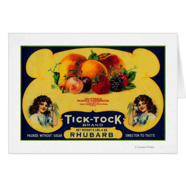 Etiqueta Tick Tock Rhubarb (Anverso (Horizontal))