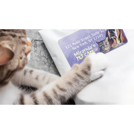 Etiqueta Tienda de citas de cuidado de mascotas para gatos 