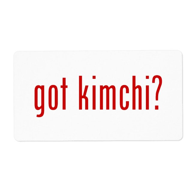 Etiqueta ¿tiene kimchi? (Frente)