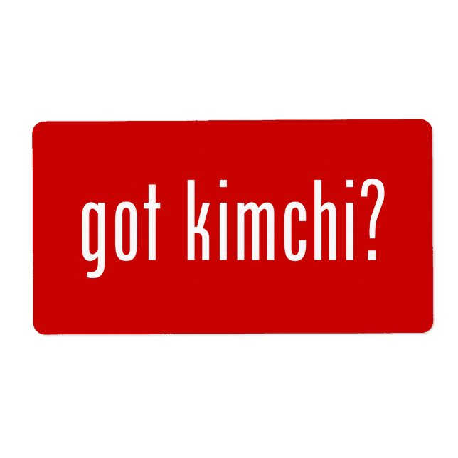 Etiqueta ¿tiene kimchi? (Frente)