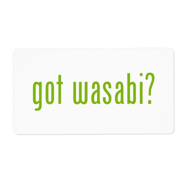 Etiqueta ¿tiene wasabi? (Frente)