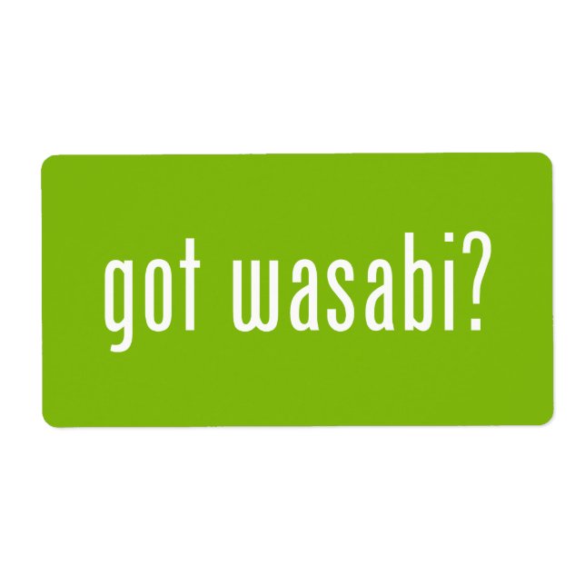 Etiqueta ¿tiene wasabi? (Frente)