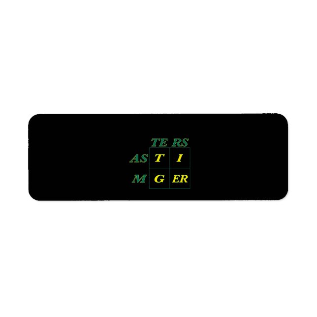 Etiqueta Tiger Goat Woods Masters (Frente)