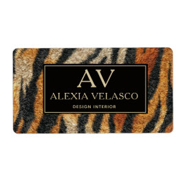 Etiqueta Tiger Print Elegant Wildlife Luxury