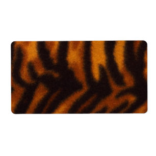 Etiqueta Tiger Stripes Animal Cumpleaños Patrón Paz