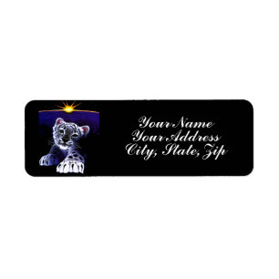 Etiqueta Tigre del blanco del bebé