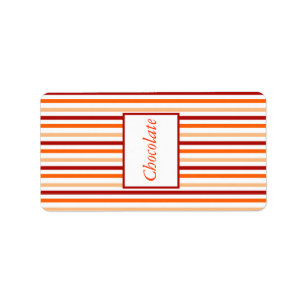 Etiqueta Tigre Naranja de Hershey de 1.25" x 2.75" con fran