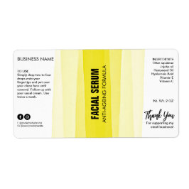 Etiqueta Tinta rayada Amarillo Tirador Botella Sérica