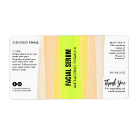 Etiqueta Tinta tachada Neon Dropper Botella Sérica