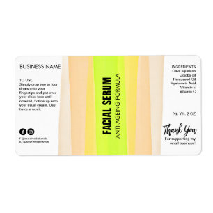 Etiqueta Tinta tachada Neon Dropper Botella Sérica