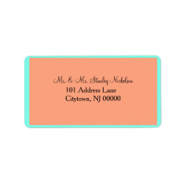 Etiqueta Tipografía azul de Cantaloupe