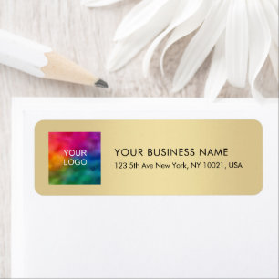 Etiqueta Tipografía Chic Dorada Elegante Sube Tu Logo
