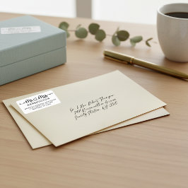 Etiqueta Tipografía de guiones Personalizada Sr. Sra. Boda