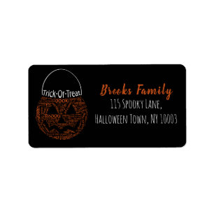 Etiqueta Tipografía De Jack O Lantern