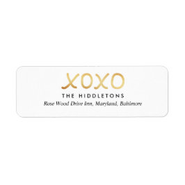 Etiqueta Tipografía día de San Valentín Faux Relieve metali