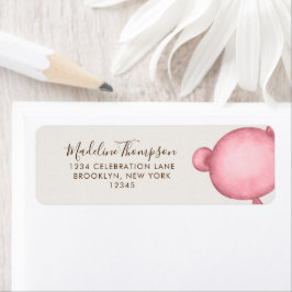 Etiqueta Tipografía minimalista de guijarros con oseos eleg