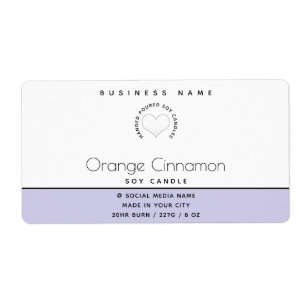 Etiqueta Tipografía moderna simple candelabro de corazón bl