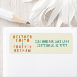Etiqueta Tipografía retro negrita Boda personalizada brilla