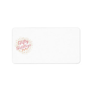 Etiqueta Tipografía rosa fabulosa de 50 y 2000, brillo dora