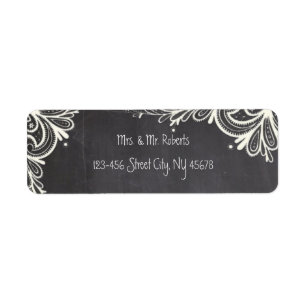 Etiqueta tipografía vintage florece Boda de Chalkboard