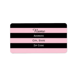 Etiqueta Tiras rosadas y negras