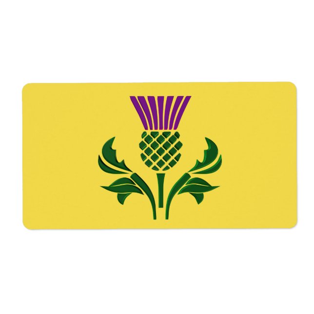 Etiqueta Tístol de emblema escocés (Frente)
