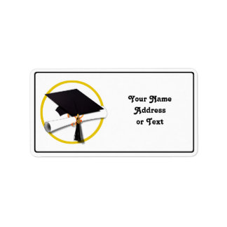 Etiqueta Título de graduación y diploma